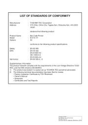 Toshiba B-570-QP Thermal Printer Owners Manual page 2