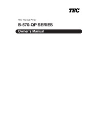 Toshiba B-570-QP Thermal Printer Owners Manual page 3