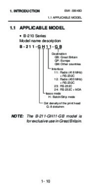 Toshiba TEC B-210 EM1-33043D Portable Printer Owners Manual page 14