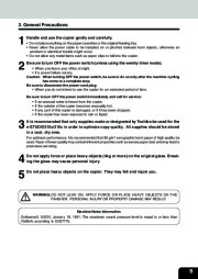 Toshiba E-Studio 210c 310c Color Printer Copier Owners Manual page 11