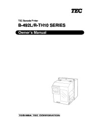 Toshiba TEC B492L R TH10 Barcode Printer Owners Manual page 1
