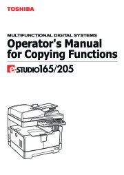 Toshiba E-Studio 165 205 Printer Copier Owners Manual page 1