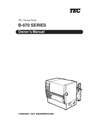 Toshiba TEC B-670 Thermal Printer Owners Manual page 1