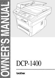 Brother Laser Multifunction Copier Printer DCP-1400 Users Guide Manual page 1