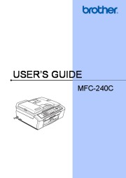 Brother MFC-240C Color Inkjet All-in-One Printer with Fax Users Guide page 1