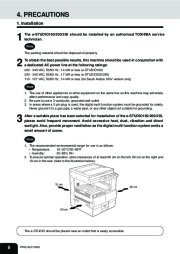 Toshiba E-Studio 160 200 250 Printer Copier Owners Manual page 11