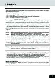 Toshiba E-Studio 160 200 250 Printer Copier Owners Manual page 6