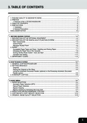 Toshiba E-Studio 160 200 250 Printer Copier Owners Manual page 8