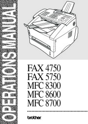 Brother Printer Copier FAX 4750 FAX 5750 MFC 8300 MFC 8600 MFC 8700 Users Manual page 1