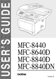 Brother MFC-8440 MFC-8640D MFC-8840D MFC-8840DN Laser Printer Users Guide Manual page 1