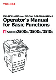 Toshiba E-Studio 2500c 3500c 3510c Printer Copier Owners Manual page 1
