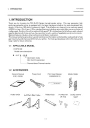 Toshiba TEC B-870 Thermal Printer Owners Manual page 6