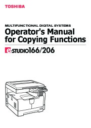 Toshiba E-Studio 166 206 Printer Copier Owners Manual page 1